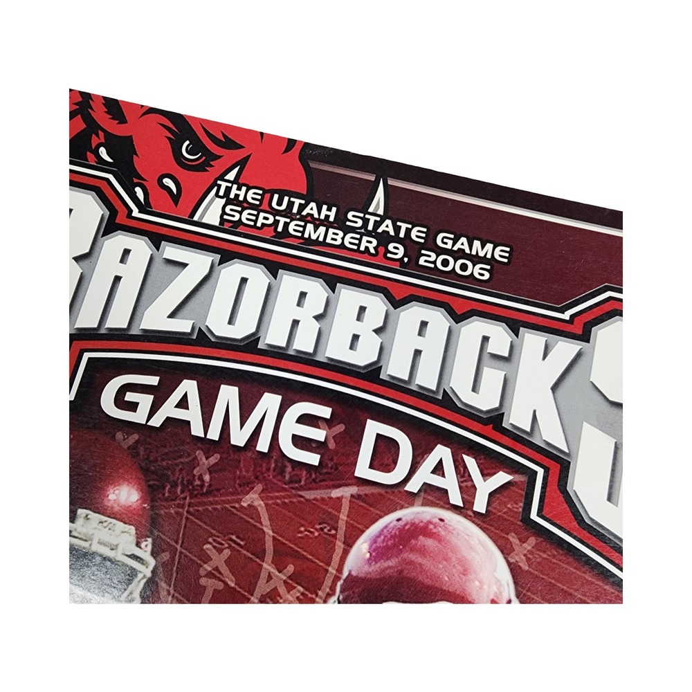 Arkansas Razorbacks vs Utah State Game Day Program September 9 2006 Marcus Monk - Picture 3 of 6